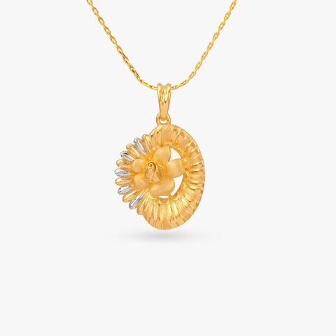 Celestial Bloom Gold Pendant
