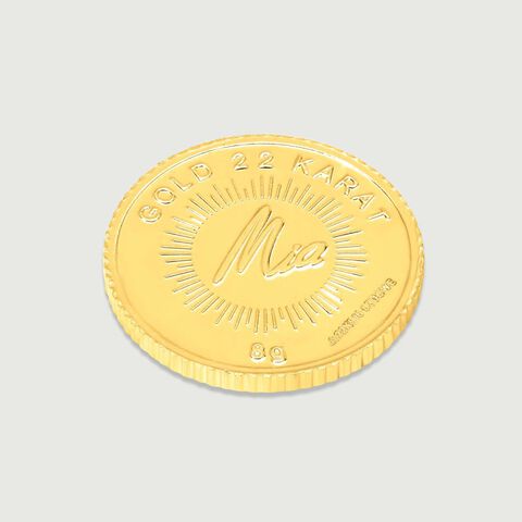 8 GM 22 Karat Stunning Lotus Gold  Coin