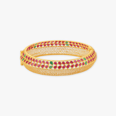 Regal Blossom Gold Bangle