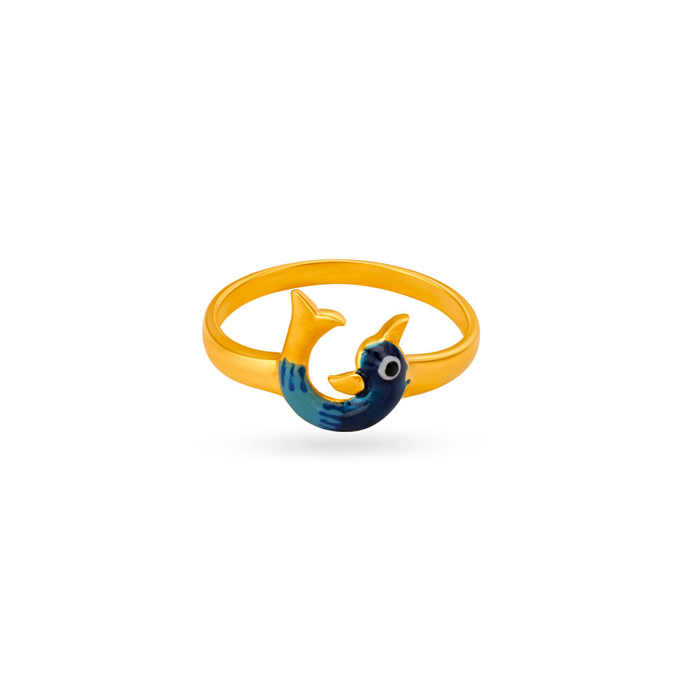 Gold ring outlet fish design