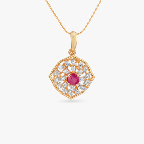 Lattice Charm Diamond Pendant