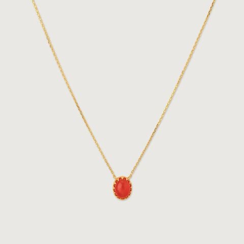 Delicate Radiant Carnelian Necklace