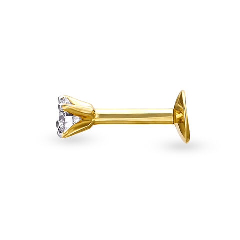 Shimmering Single Stone Diamond Nose Pin