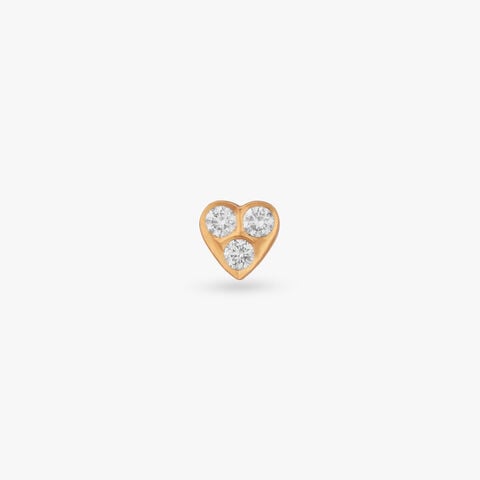 Tiny Love Diamond Nose Pin