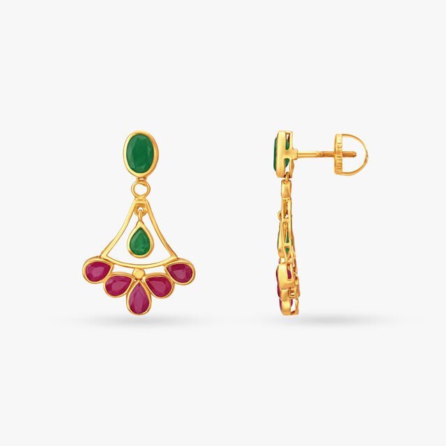 Eccentric Gold Drop Earrings,,hi-res image number null