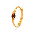 Enamel Bead Work Gold Bangle for Kids,,hi-res image number null