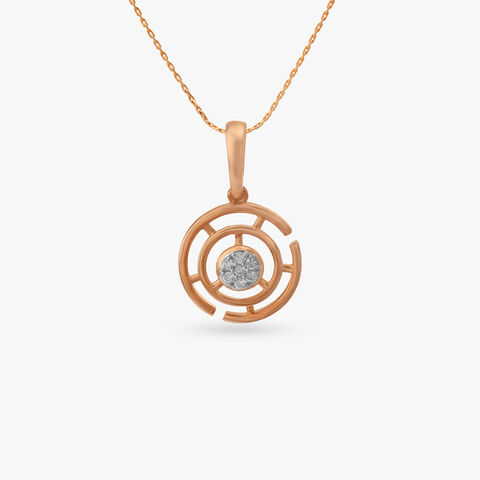 Concentric Halo Diamond Pendant