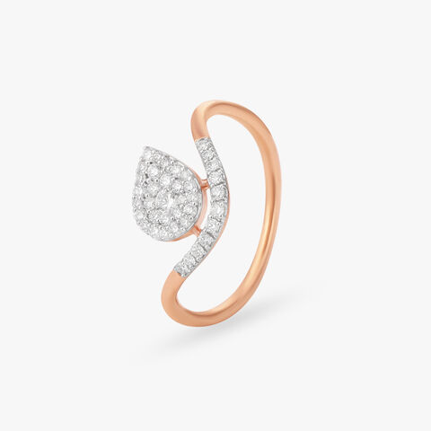 Dewdrop Diamond Finger Ring