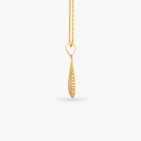 Ripple Shine Gold Pendant