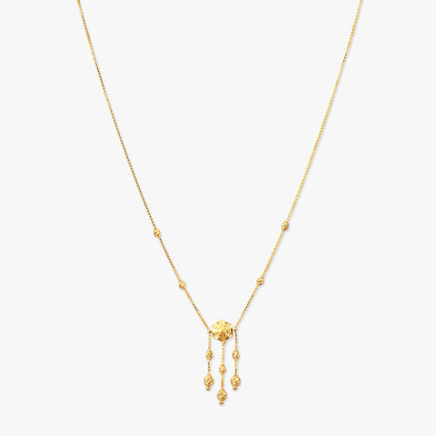 Triple Tassel Gold Necklace
