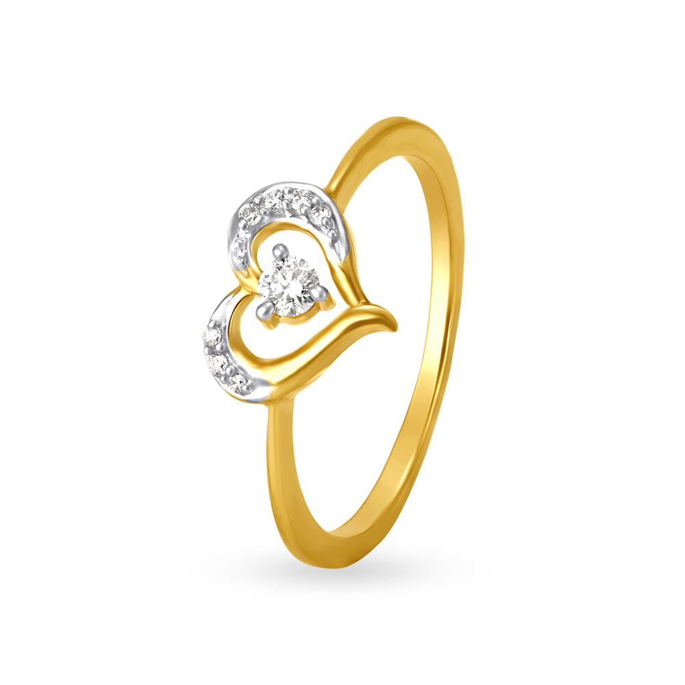 Heart shaped diamond ring clearance tanishq