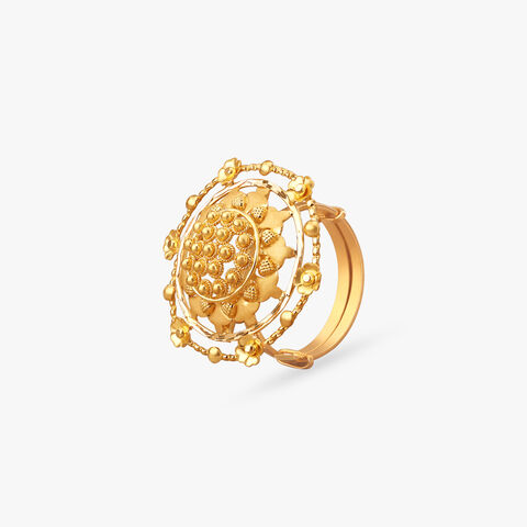 Celestial Mandala Gold Ring