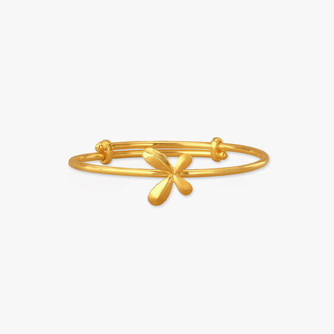 Tiny Blossom Gold Bangle for Kids