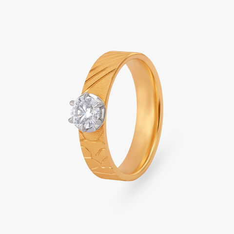 Shimmering Elegance Celeste Solitaire Ring for Men