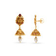 Opulent Traditional Gold Jhumkas,,hi-res image number null