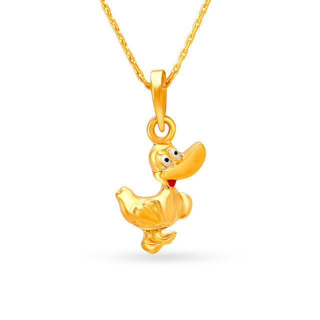 Donald Duck Gold Pendant for Kids,,hi-res image number null