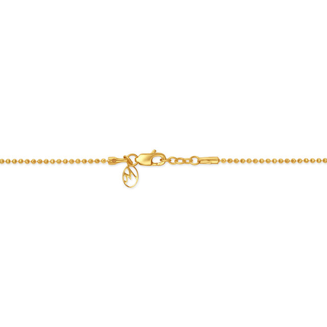 18KT Yellow Gold Hexagonal Gold Beaded Chain,,hi-res image number null