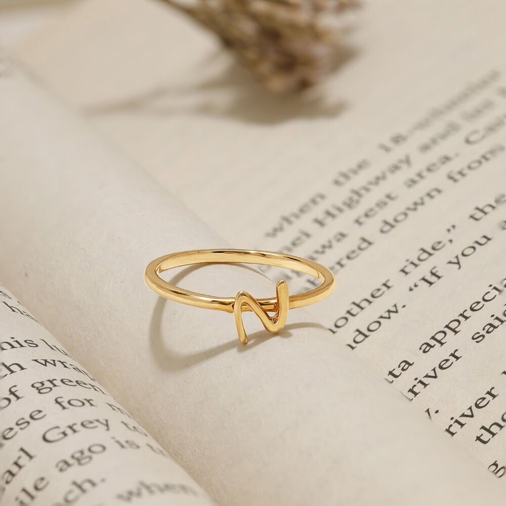 Rings with clearance the letter a