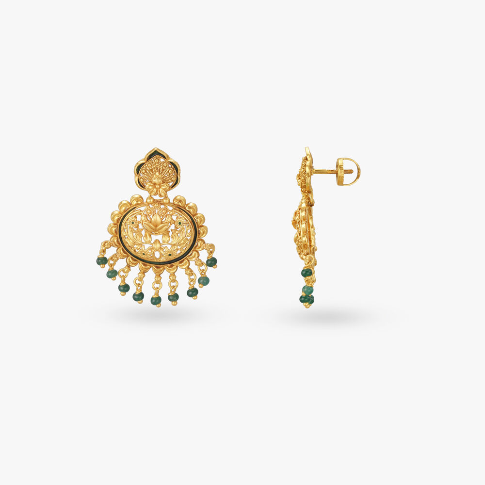 Regal Green Gold Necklace Set Tanishq Online Store