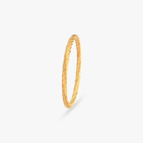 Lustrous Swirl Gold Bangle