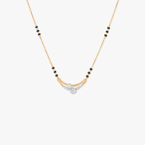 Moonlit Arc Diamond Mangalsutra