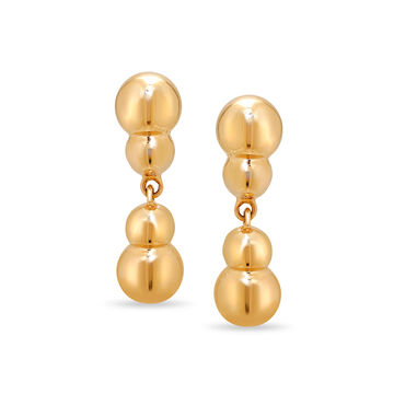 Mamma Mia 14 KT Yellow Gold Adorable Dainty Drop Earrings