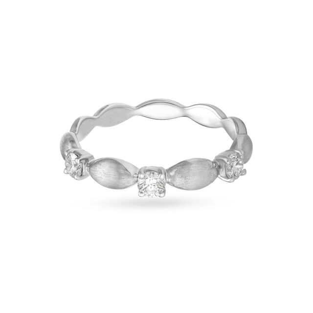 Surreal White Platinum Finger Ring,,hi-res image number null