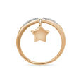 14 KT Reversible Star Rose Gold and Diamond Ring,,hi-res image number null