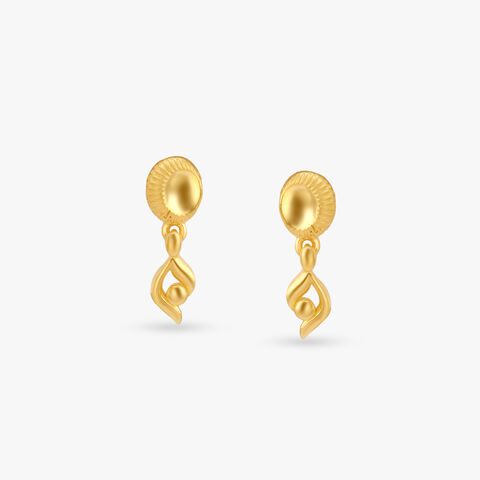 Sunbeam Twist Gold Drop Earrings for Kids