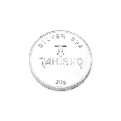 25 Grams Lord Ganesha and Goddess Laxmi Silver Coin