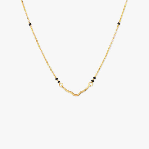Sculpted Arc Gold Mangalsutra