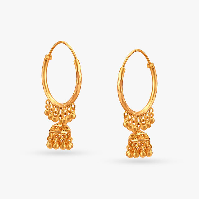 Elegant Rajkot Bali Hoop Earrings,,hi-res image number null