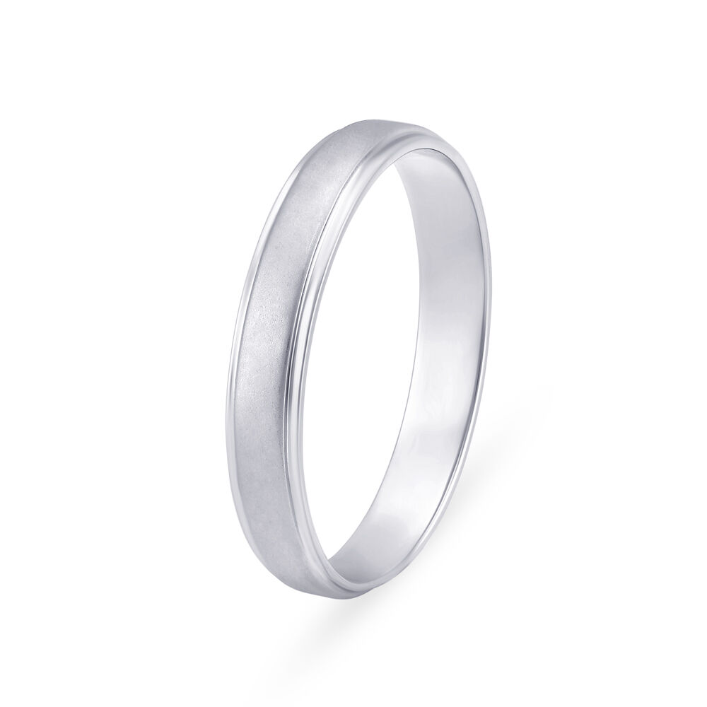 Elegant Textured Platinum Finger Ring