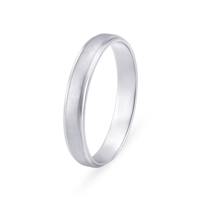 Elegant Textured Platinum Finger Ring,,hi-res image number null