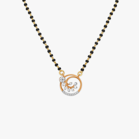 Classy Spiral Diamond Mangalsutra