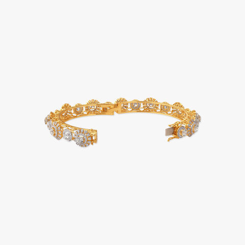 Ornate Orbit Solitaire Bangle