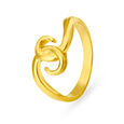 Elegant Intertwined Crescents Gold Ring,,hi-res image number null
