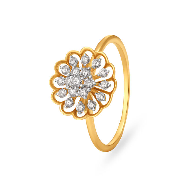 Pristine Floral Diamond Finger Ring