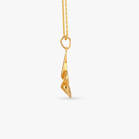Flow Form Gold Pendant