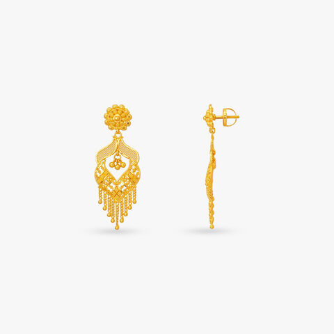 Lattice Cascade Drop Earrings