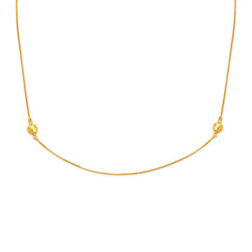 Sober Bead Gold Chain For Kids