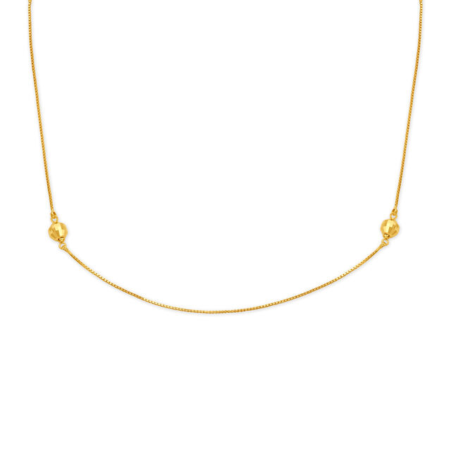 Sober Bead Gold Chain For Kids,,hi-res image number null