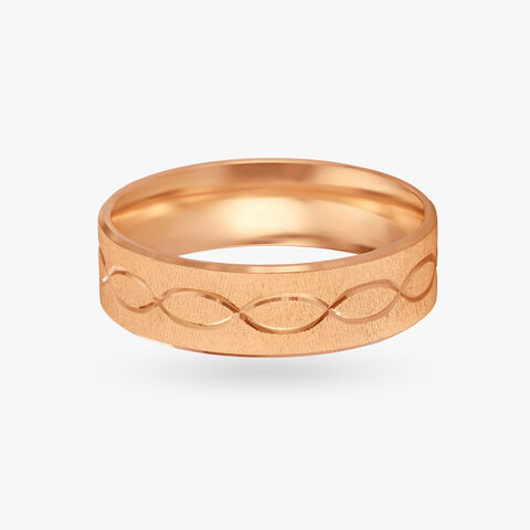 Engraved Gold Finger Ring