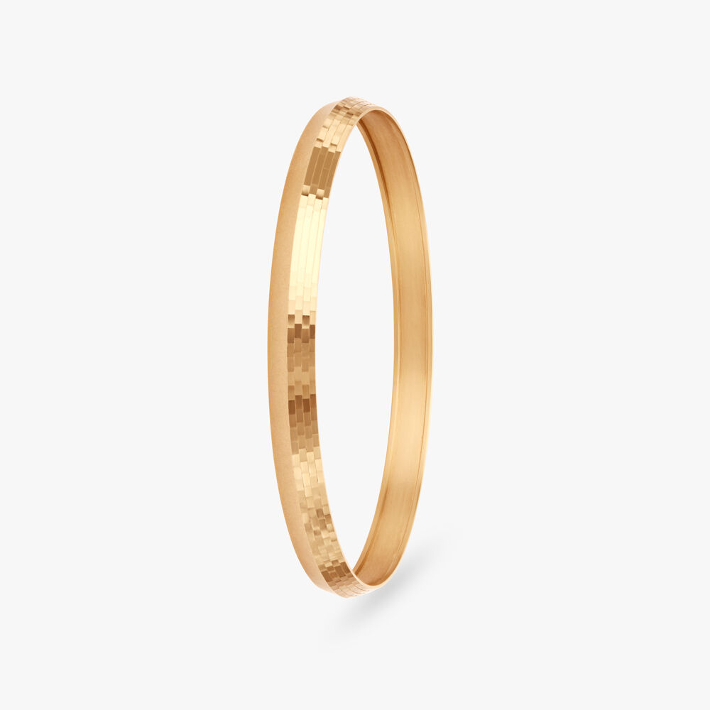 Om Engraved Gold Bracelet For Men