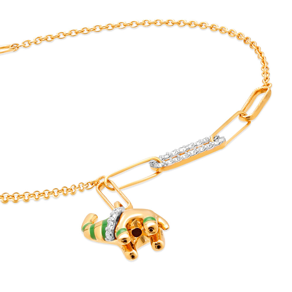 18K Gold Coral and Diamond Elephant Bracelet – Tenenbaum Jewelers