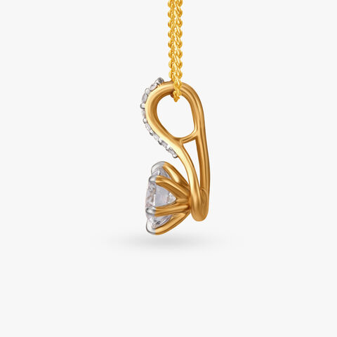 Flickering Embers Celeste Solitaire Pendant