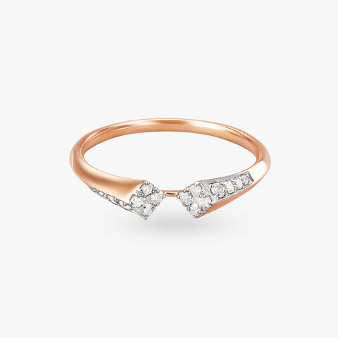 Sculpted Grace Diamond Finger Ring
