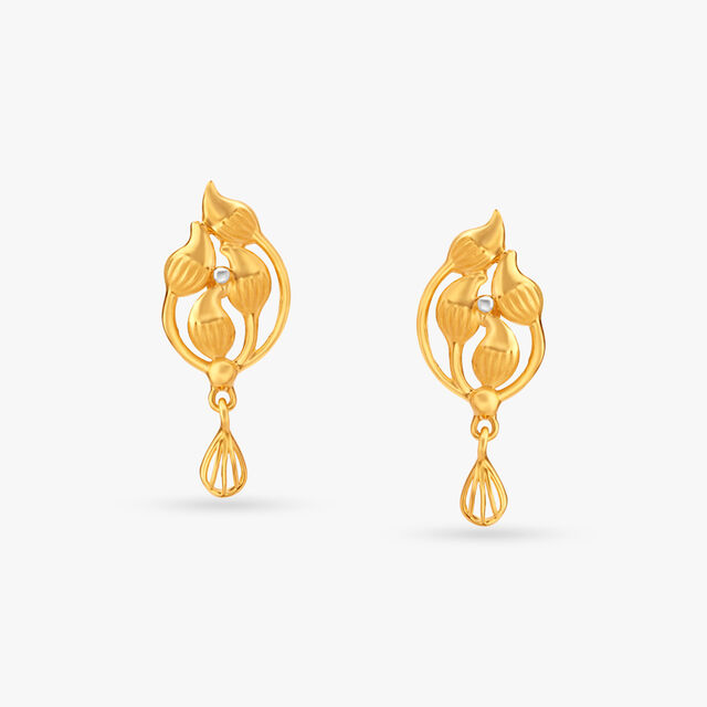 Graceful Flower-bud Drop Earrings,,hi-res image number null