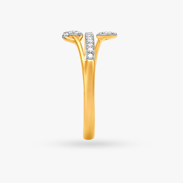 Dainty Crossover Diamond Ring,,hi-res image number null