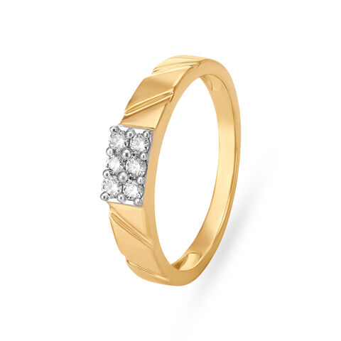 Charming Gold and Diamond Finger Ring for Men